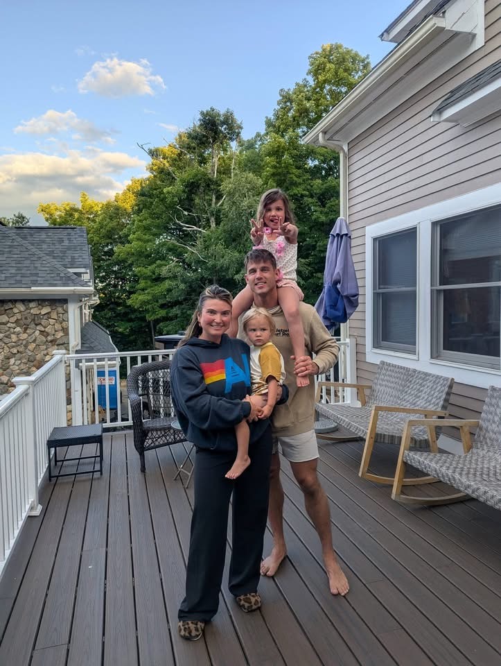 Anthony with his wife and two children